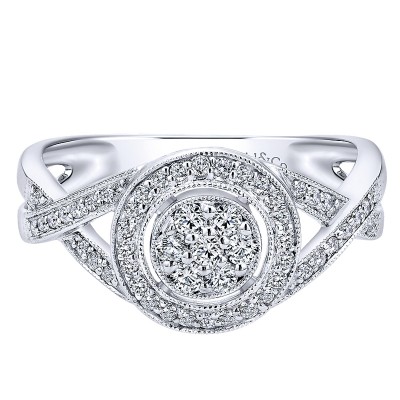 Ladies' Ring 14k White Gold Victorian Fashion