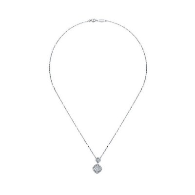 14k White Gold Diamond Fashion Necklace