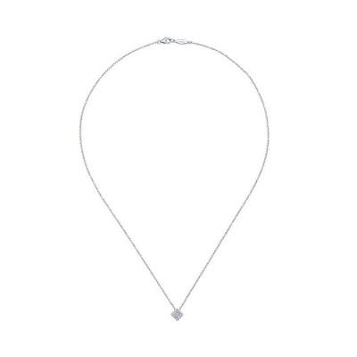 14k White Gold Diamond Fashion Necklace