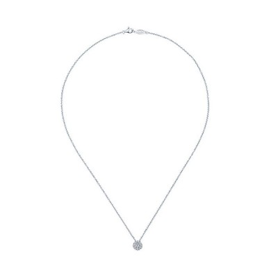 14k White Gold Diamond Fashion Necklace