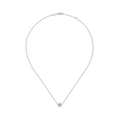 14k White Gold Diamond Fashion Necklace