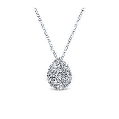 14k White Gold Diamond Fashion Necklace