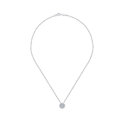 14k White Gold Diamond Fashion Necklace
