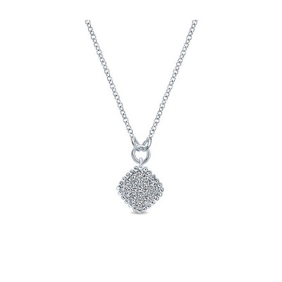 14k White Gold Diamond Fashion Necklace