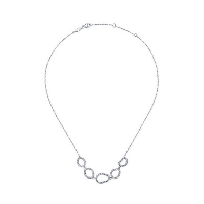 14k White Gold Diamond Fashion Necklace