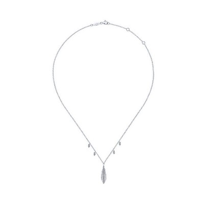 14k White Gold Diamond Fashion Necklace