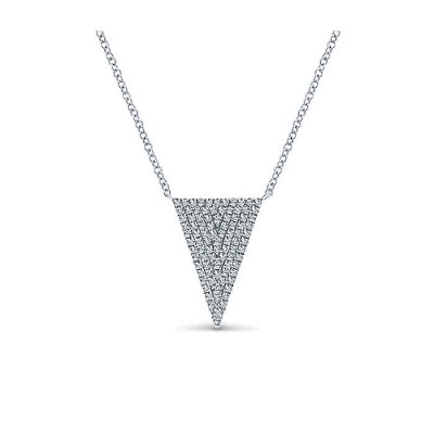 14k White Gold Diamond Fashion Necklace