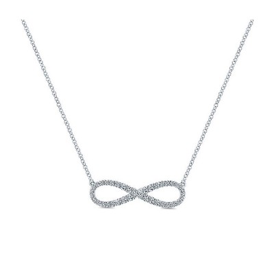 14k White Gold Diamond Fashion Necklace