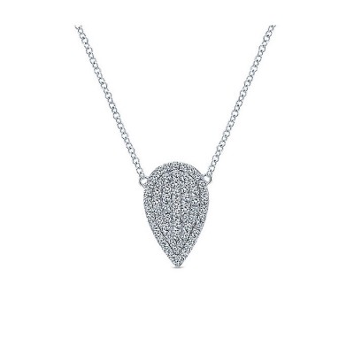 14k White Gold Diamond Fashion Necklace