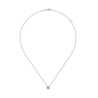 14k White Gold Diamond Fashion Necklace