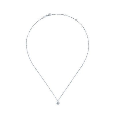 14k White Gold Diamond Fashion Necklace