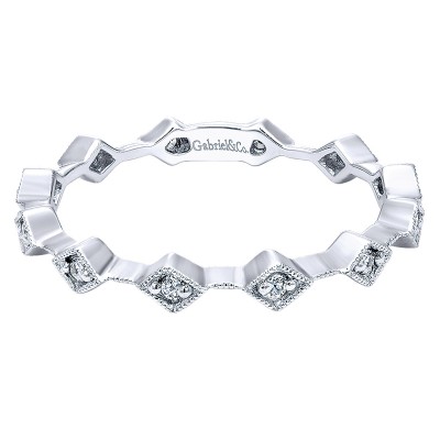 Ladies' Ring 14k White Gold Stackable