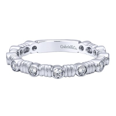 Ladies' Ring 14k White Gold Stackable