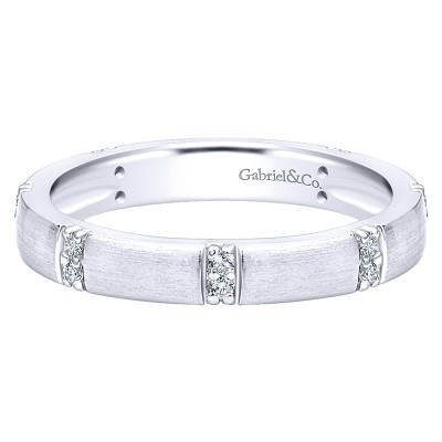 Ladies' Ring 14k White Gold Stackable