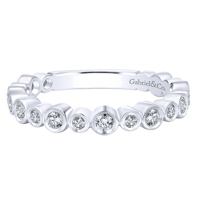 Ladies' Ring 14k White Gold Stackable