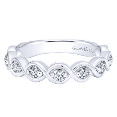 Ladies' Ring 14k White Gold Stackable