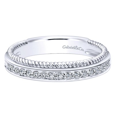 Ladies' Ring 14k White Gold Stackable