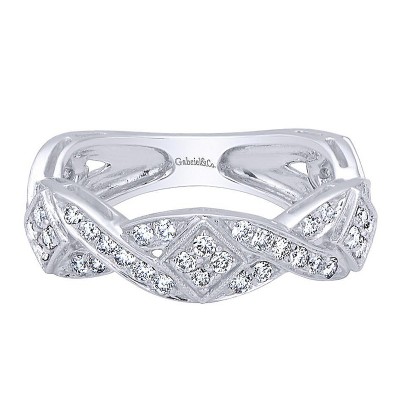 Ladies' Ring 14k White Gold Stackable