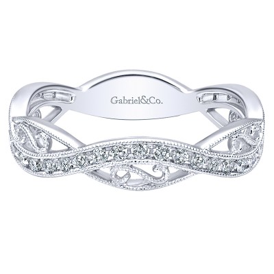 Ladies' Ring 14k White Gold Stackable