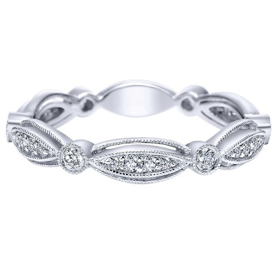 Ladies' Ring 14k White Gold Stackable