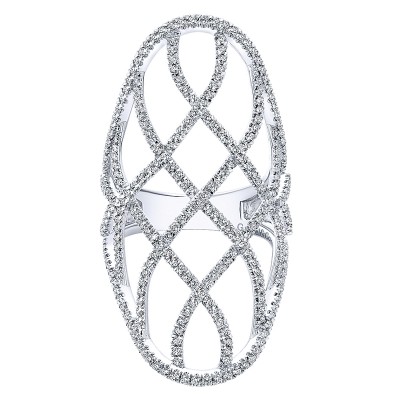 Ladies' Ring 14k White Gold Lusso Diamond Statement