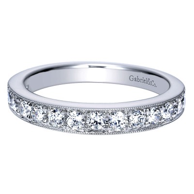 Anniversary Band 14k White Gold Diamond Straight