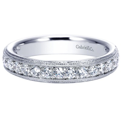 14K White Gold Diamond Straight 14K White Gold ANniversary Band AN7601W44Jj