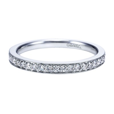 Anniversary Band 14k White Gold Diamond Straight