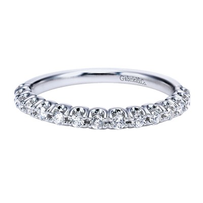 Anniversary Band 14k White Gold Diamond Straight