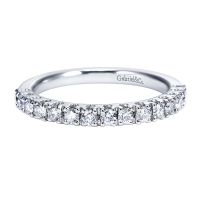 Anniversary Band 14k White Gold Diamond Straight