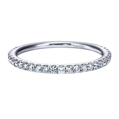 Anniversary Band 14k White Gold Diamond Straight