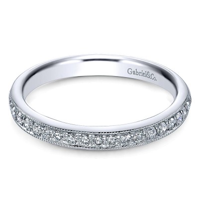 Anniversary Band 14k White Gold Diamond Straight