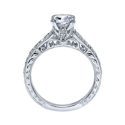 14k White Gold Diamond Straight Engagement Ring ER9194W44JJ