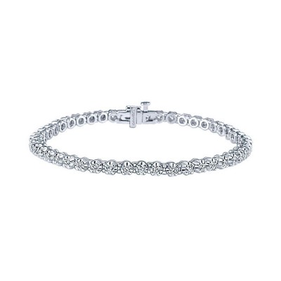 14k White Gold Diamond Tennis Bracelet