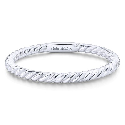 Ladies' Ring 14k White Gold Stackable