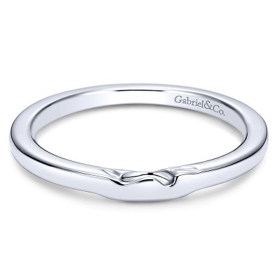 Wedding Band 14k White Gold Straight