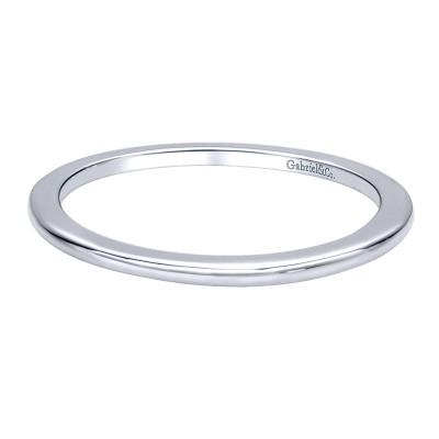 Wedding Band 14k White Gold Straight