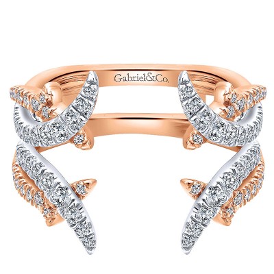 Anniversary Band 14k White/pink Gold Diamond Jacket