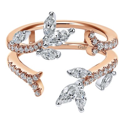 Anniversary Band 14k White/pink Gold Diamond Jacket