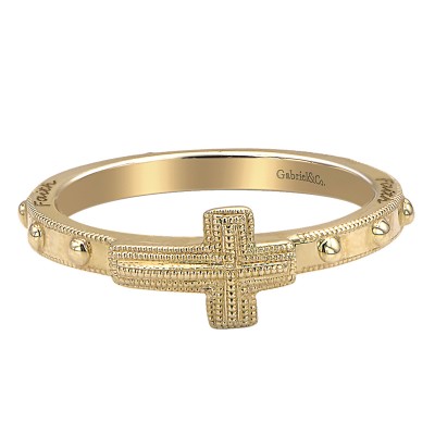 Ladies' Ring 14k Yellow Gold Faith Cross