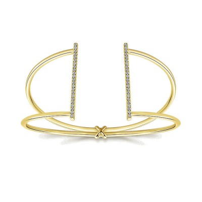 14k Yellow Gold Diamond Bangle