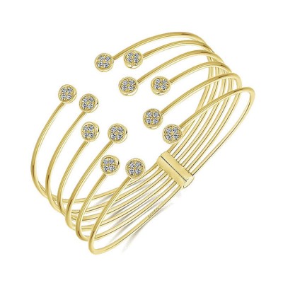 14k Yellow Gold Diamond Bangle
