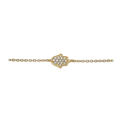 14k Yellow Gold Diamond Chain Bracelet