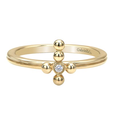 Ladies' Ring 14k Yellow Gold Faith Cross