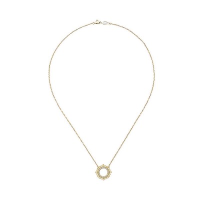 14k Yellow Gold Diamond Fashion Necklace