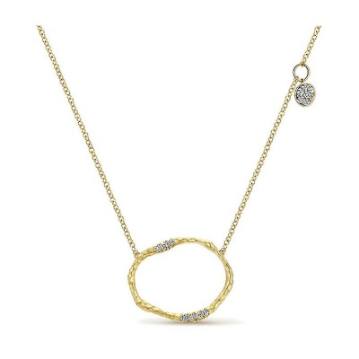 14k Yellow Gold Diamond Fashion Necklace
