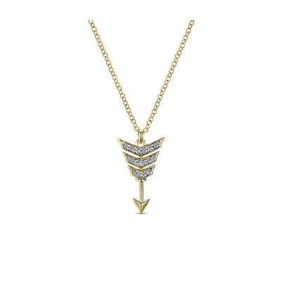 14k Yellow Gold Diamond Fashion Necklace