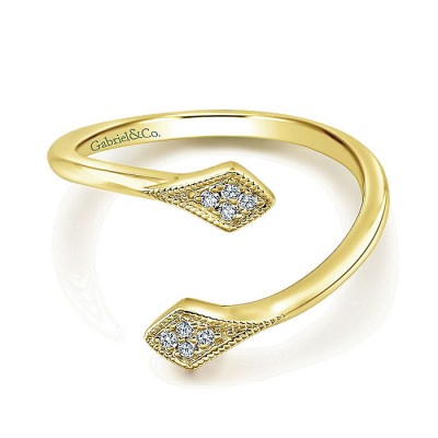 14k Yellow Gold Diamond Midi Ladies Ring Ladies' Ring