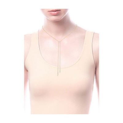 14k Yellow Gold Diamond Y Knots Necklace