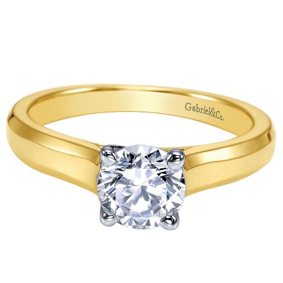 Engagement Ring 14k Yellow Gold Solitaire